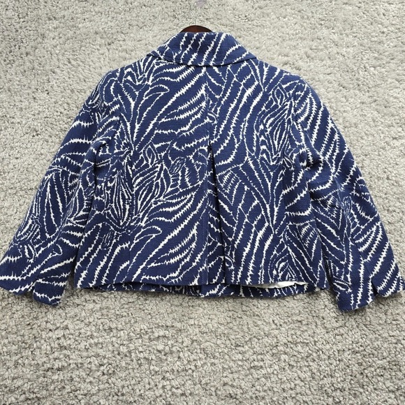 Lilly Pulitzer Blazer Womens 8 Blue Beauford Show Your Stripes Zebra Office‎ - Picture 9 of 13